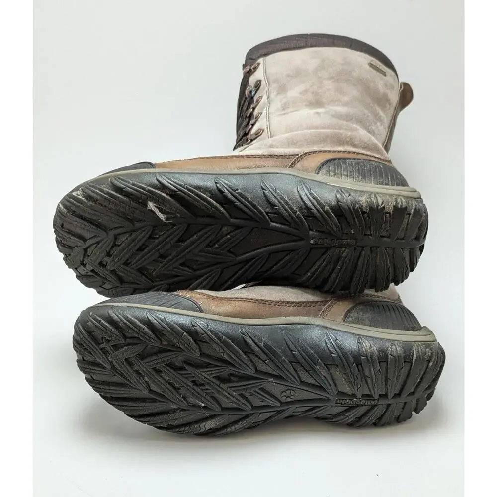 Womens Patagonia Koyuk Waterproof Velvet Brown‎ Leather Snow Boots T10690 Size 7